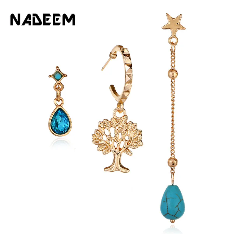 NADEEM Boho 3Pcs/Sets Brincos Mixed Stud Earrings Sets For Women Crystal Tree Pendant Ear Studs Earring Sets Jewelry Wholesale
NADEEM Boho 3Pcs/Sets Brincos Mixed Stud Earrings Sets For Women Crystal Tree Pendant Ear Studs Earring Sets Jewelry Wholesale