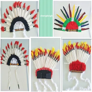 wholesale 4pcs new 16 inches tall Indian Headdress Indian feathers hood hoodies handmade made 15 feather decoration Carnival
wholesale 4pcs new 16 inches tall Indian Headdress Indian feathers hood hoodies handmade made 15 feather decoration Carnival