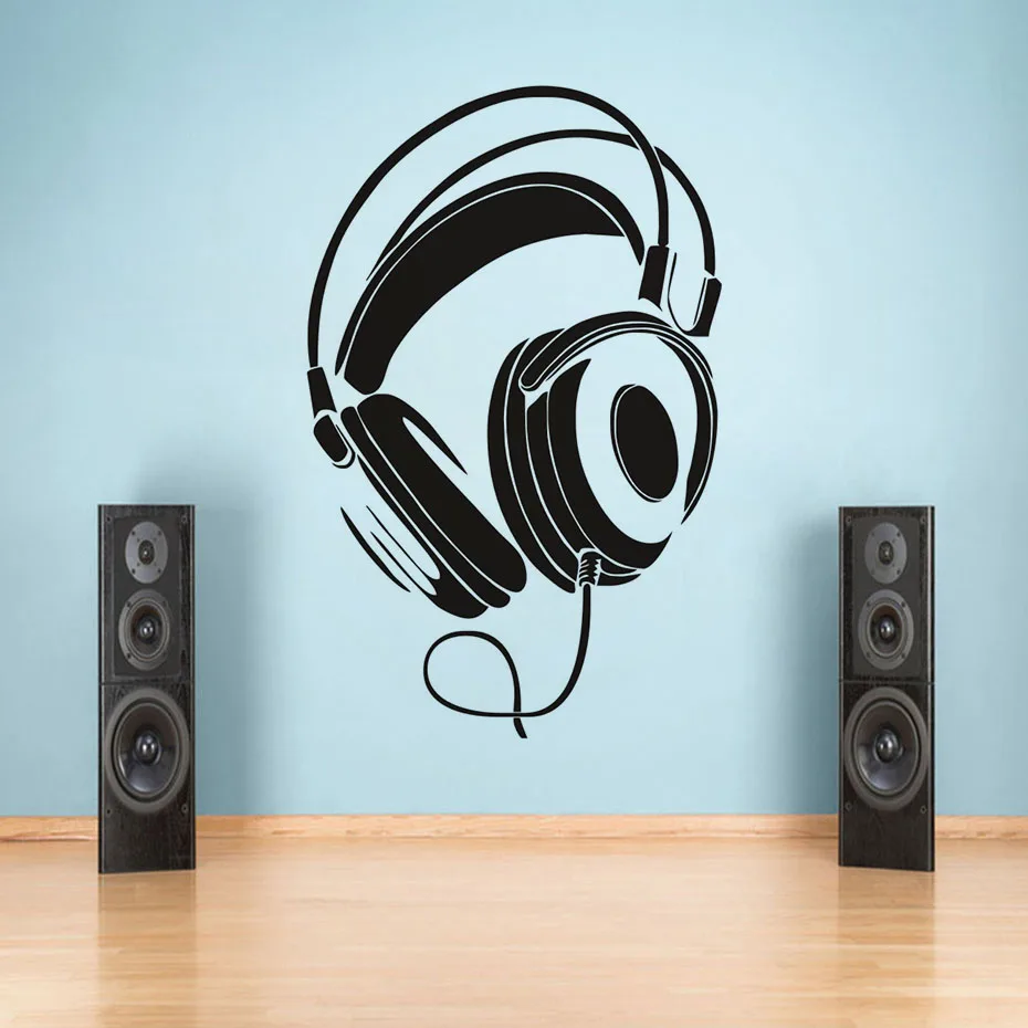 Music DJ Headphones Vinyl Wall Stickers Boys Room Bedroom Decals Removable Wallpaper Fashion Design Home Decoration Art Murals
Music DJ Headphones Vinyl Wall Stickers Boys Room Bedroom Decals Removable Wallpaper Fashion Design Home Decoration Art Murals