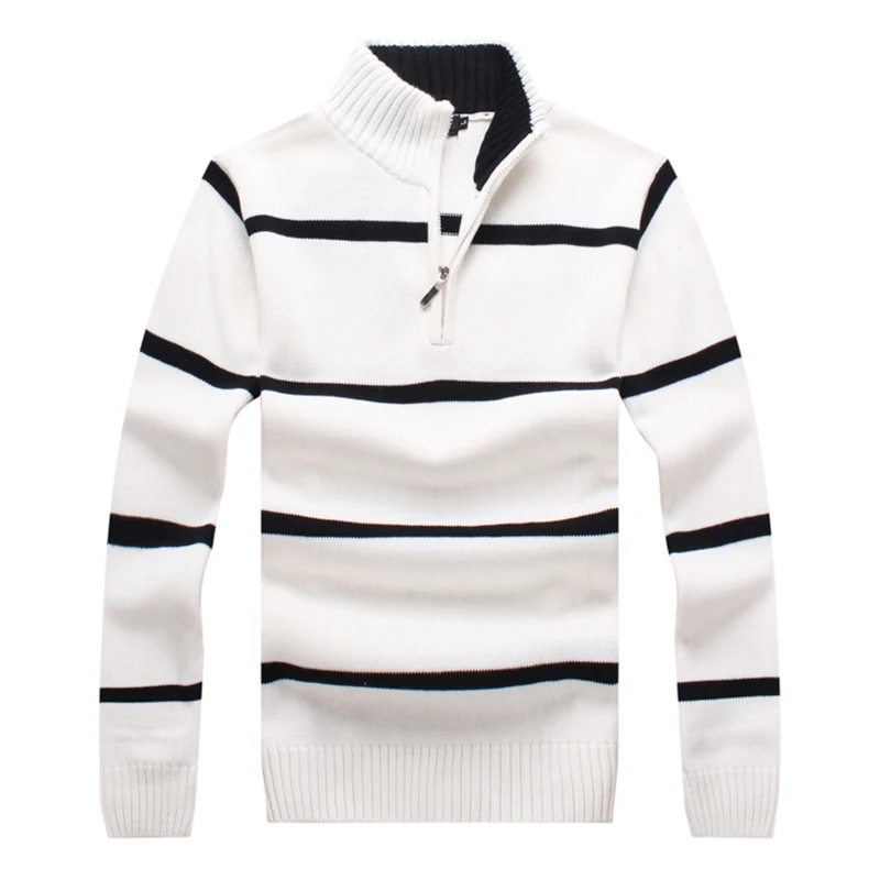 Vintage 2018 Winter Men's Zipper Sweater Pullovers Stand Collar Slim Fit Thick Sweaters Male striped Knitted Pullover BIG M-3XL
Vintage 2018 Winter Men's Zipper Sweater Pullovers Stand Collar Slim Fit Thick Sweaters Male striped Knitted Pullover BIG M-3XL