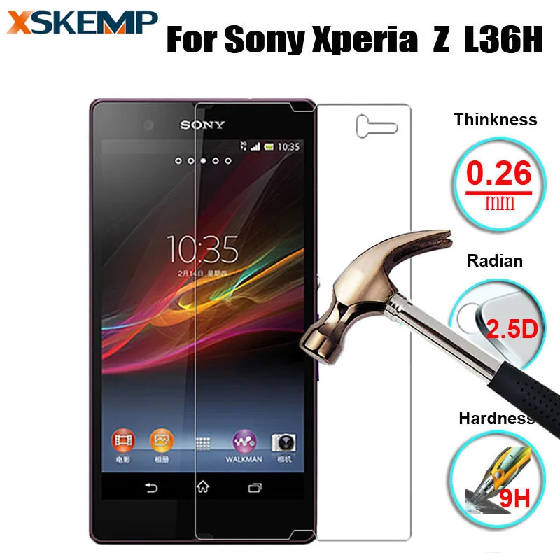 2.5D 9H Screen Protector Tempered Glass For SONY XPERIA Z L36H L36I C6603 Ultra Clear 0.3MM No Fingerprint Protective Guard Film
2.5D 9H Screen Protector Tempered Glass For SONY XPERIA Z L36H L36I C6603 Ultra Clear 0.3MM No Fingerprint Protective Guard Film