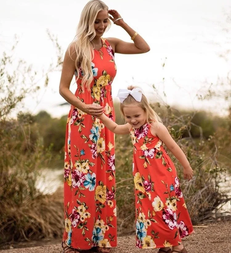 Flower Mother and Daughter Dresses Sleeveless Mommy and Me Clothes Family Matching Outfit Look Mom Mum Baby Girls Dress Clothing
Flower Mother and Daughter Dresses Sleeveless Mommy and Me Clothes Family Matching Outfit Look Mom Mum Baby Girls Dress Clothing
