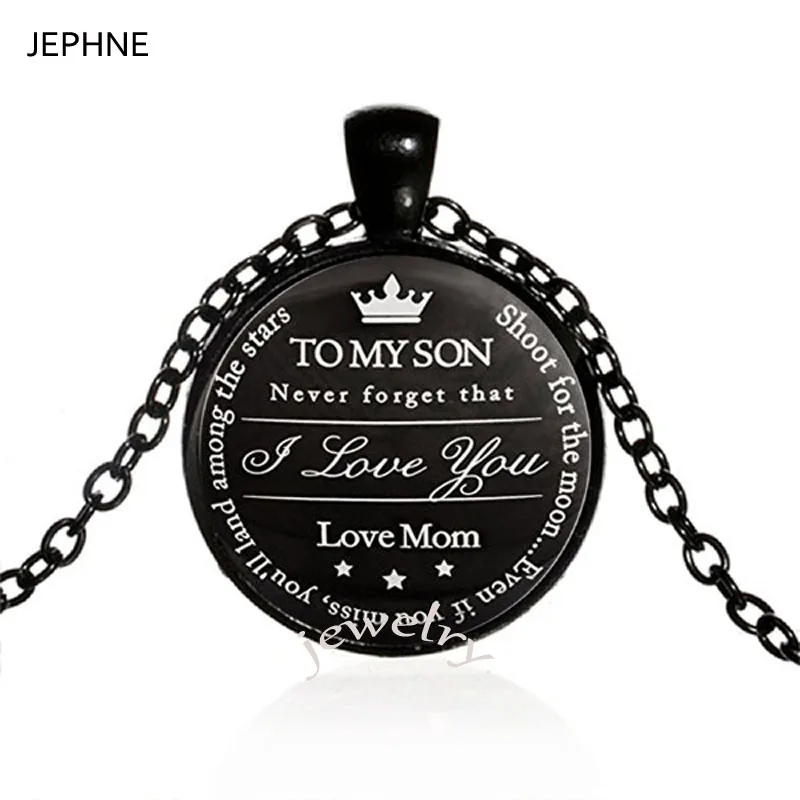 JEPHNE To My Son Love ожерелье с подвеской мама подарок от матери к сыну на день рождения