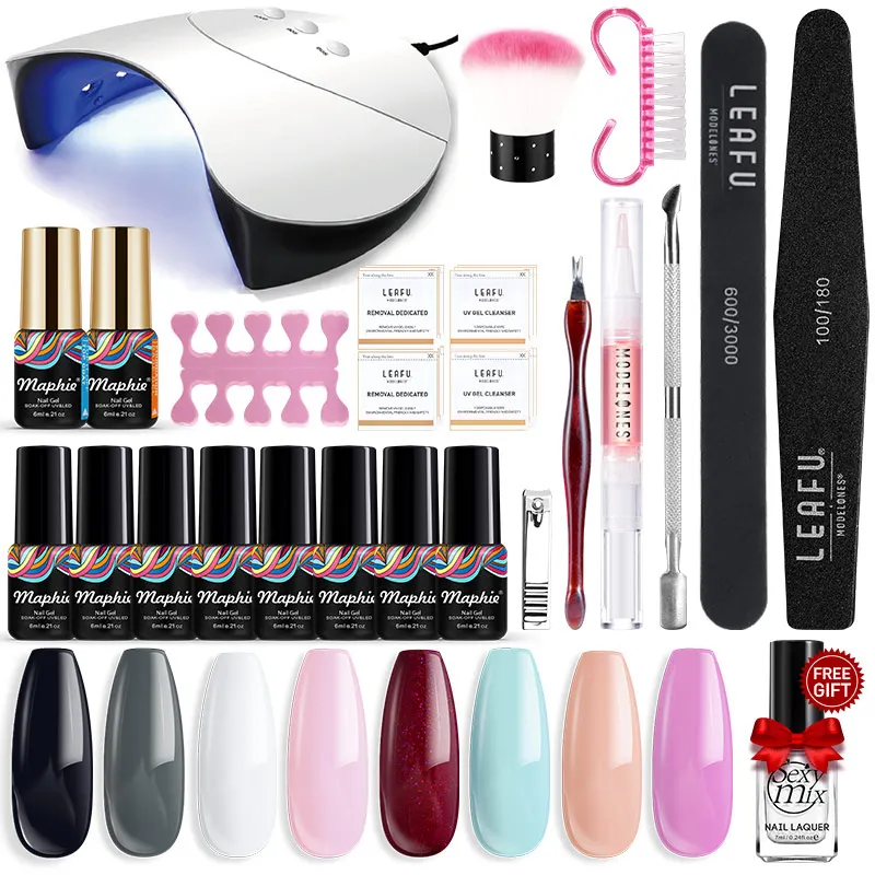 Maphie 23Pcs/Lot Led Lamp Nail Gel Polish Tools Kits Semi Permanent Gel Polish Long Lasting Base Top Coat Nail Art Tools Kits
Maphie 23Pcs/Lot Led Lamp Nail Gel Polish Tools Kits Semi Permanent Gel Polish Long Lasting Base Top Coat Nail Art Tools Kits