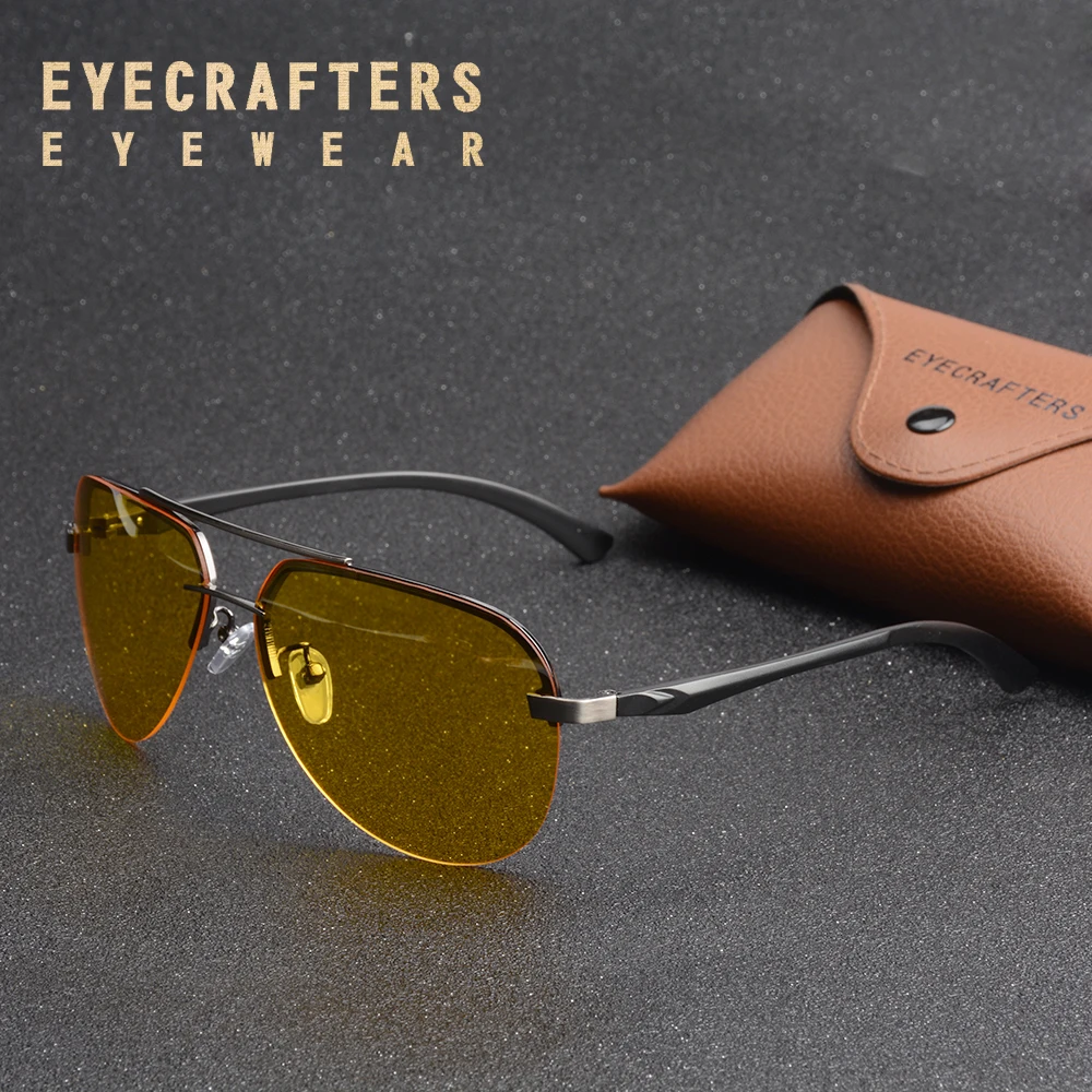 Eyecrafters Aluminum Magnesium Polarized Sunglasses Men Brand HD Night vision Polaroid Lens Anti Glare Driving Sun glasses
Eyecrafters Aluminum Magnesium Polarized Sunglasses Men Brand HD Night vision Polaroid Lens Anti Glare Driving Sun glasses