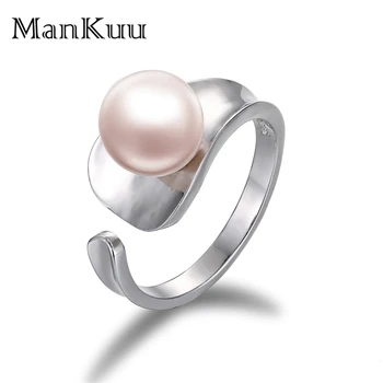 ManKuu Natural 8-9mm Pearl Rings Certificated Smooth Round Freshwater Pearl Cabochon Unique 925 Sterling Silver Rings For Women
ManKuu Natural 8-9mm Pearl Rings Certificated Smooth Round Freshwater Pearl Cabochon Unique 925 Sterling Silver Rings For Women