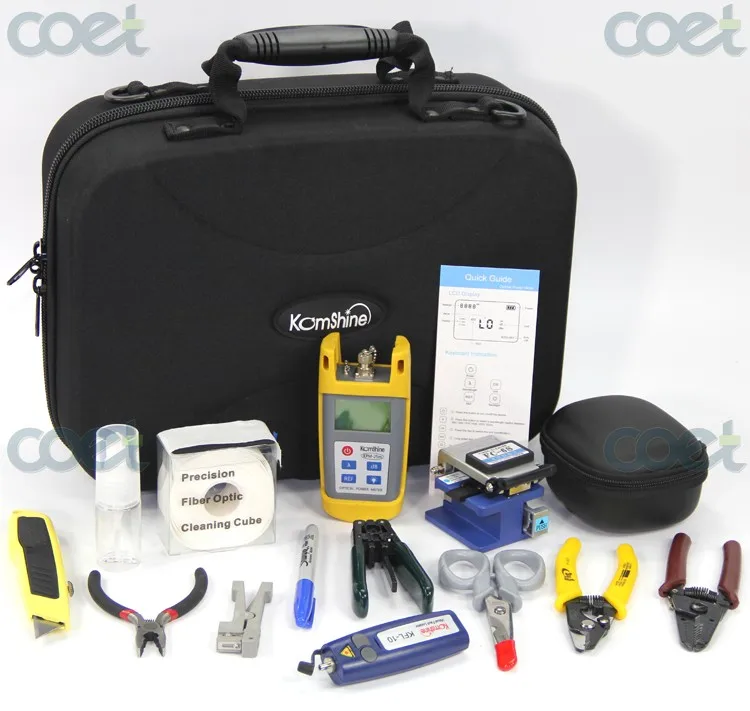 KOMSHINE Fiber Optic Tool Kit, Fiber Optic Cable Tester,1MV/5KM Red Light Visual Fault Locator,Fiber Cleaver,Cable Cutter
KOMSHINE Fiber Optic Tool Kit, Fiber Optic Cable Tester,1MV/5KM Red Light Visual Fault Locator,Fiber Cleaver,Cable Cutter