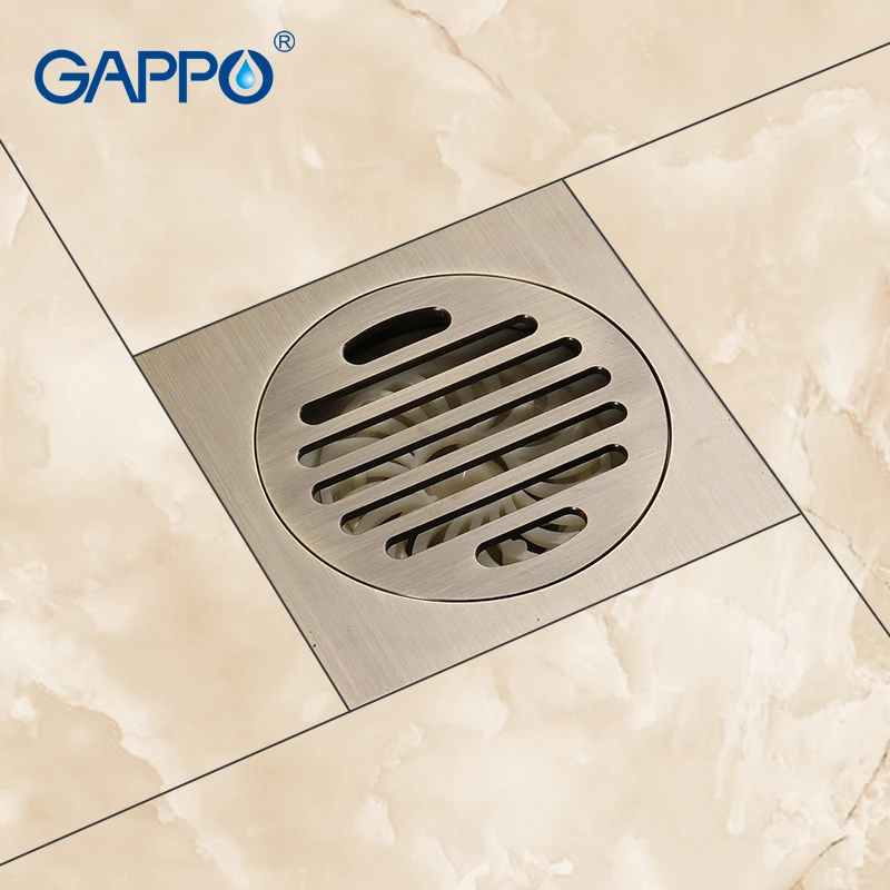 

GAPPO Drains Shower Floor Drains Bath Stopper Strainer Anti-odor Bathroom Tile Invisible Floor Cover Shower Waste Hair Catcher