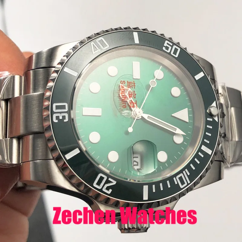 Automatic watch Ceramic bezel 40mm Sapphire Glass green dial High quality watch brand corgeut
Automatic watch Ceramic bezel 40mm Sapphire Glass green dial High quality watch brand corgeut