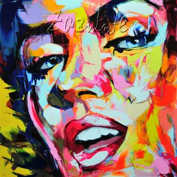 Palette knife painting portrait Palette knife Face Oil painting Impasto figure on canvas Hand painted Francoise Nielly 13-4
Palette knife painting portrait Palette knife Face Oil painting Impasto figure on canvas Hand painted Francoise Nielly 13-4