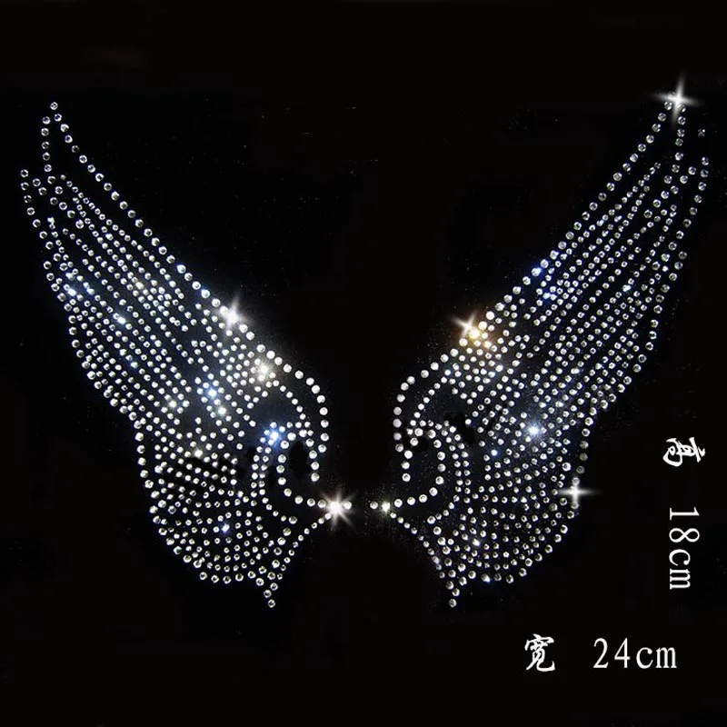 23*23cm Angel wing bling stone crystal hotfix rhinestones motif heat transfer design iron on flower for clothes/garment/ dress
23*23cm Angel wing bling stone crystal hotfix rhinestones motif heat transfer design iron on flower for clothes/garment/ dress