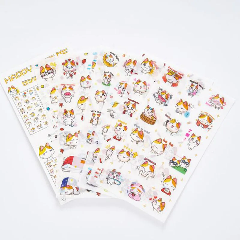 6 Pieces / Pack Blossoming Cat Children Stickers Set Stationery Stickers Decorative Scrapbooking DIY Diary Album Label Stickers
6 Pieces / Pack Blossoming Cat Children Stickers Set Stationery Stickers Decorative Scrapbooking DIY Diary Album Label Stickers
