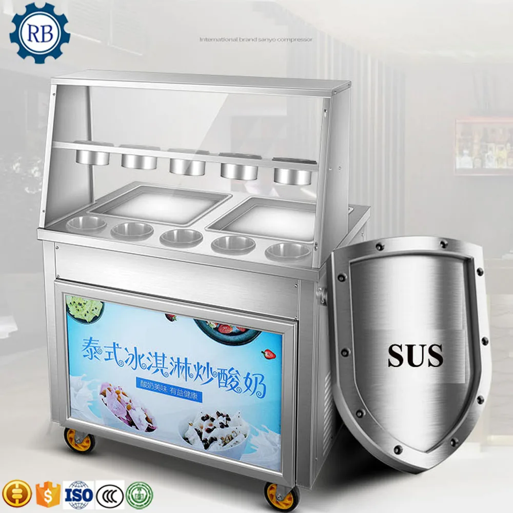 Double Round Flat Pan Thailand Fry Ice Cream Machine Fried Ice Cream Roll Ice Cream Making Machine
Double Round Flat Pan Thailand Fry Ice Cream Machine Fried Ice Cream Roll Ice Cream Making Machine