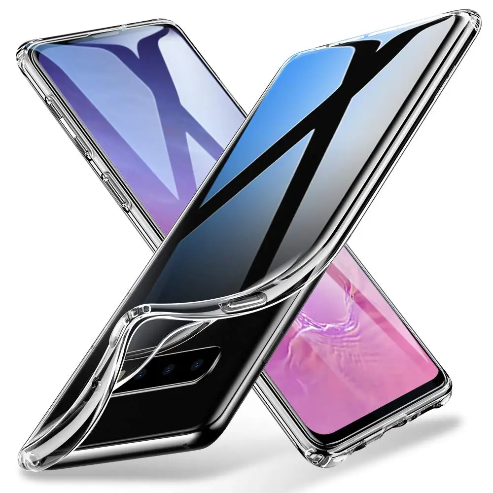 New For Samsung Galaxy S10 Plus S10e Back Cases Slim Clear Transparent Soft Silicone TPU Phone Case Cover |