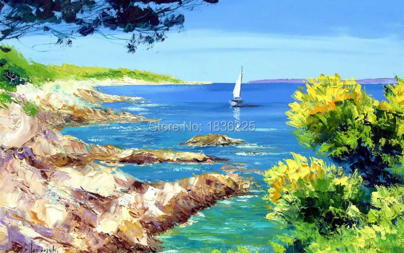 Handmade Spring Landscape Oil Painting Small Fishing Boats Beach Seascape Painting on Canvas for Home Decor Hang Oil Picture
Handmade Spring Landscape Oil Painting Small Fishing Boats Beach Seascape Painting on Canvas for Home Decor Hang Oil Picture