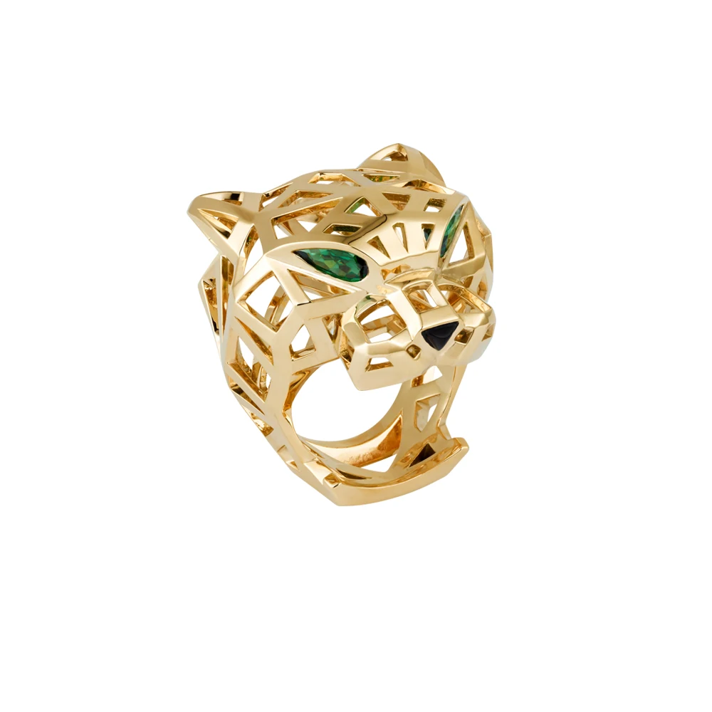 Brand CZ Jewelry Lovers Cute Rings Exquisite Copper Plated Hollow Green Eyed Tiger Leopard Head Open Ring Pave Settings CZ Rings
Brand CZ Jewelry Lovers Cute Rings Exquisite Copper Plated Hollow Green Eyed Tiger Leopard Head Open Ring Pave Settings CZ Rings