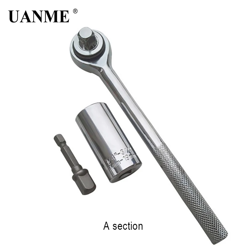 UANME Universal Torque Wrench Set Head Socket Sleeve 7-19mm Power Drill Ratchet Bushing Spanner Key Magic Multi Hand Tools
UANME Universal Torque Wrench Set Head Socket Sleeve 7-19mm Power Drill Ratchet Bushing Spanner Key Magic Multi Hand Tools