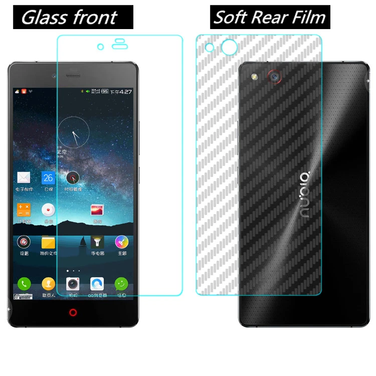 Soft Rear Film +Tempered Glass Screen Protector For ZTE Nubia Z9 Max Guard Film Front Back Protective Stickers
Soft Rear Film +Tempered Glass Screen Protector For ZTE Nubia Z9 Max Guard Film Front Back Protective Stickers