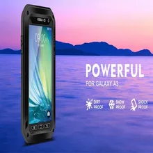 LOVE MEI Powerful Water Shock Proof Tempered Glass Funda Case For Samsung Galaxy A3 2015 A300 A300F Water/Shock/Dirt Proof Cover