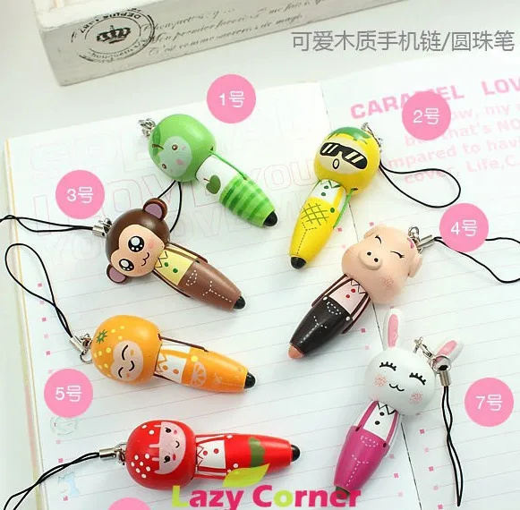 funny Magic Pen Wooden cartoon animal Pendant mobile phone chain ballpoint pen rabbit dog monkey pig frog cubs random send Z296
funny Magic Pen Wooden cartoon animal Pendant mobile phone chain ballpoint pen rabbit dog monkey pig frog cubs random send Z296