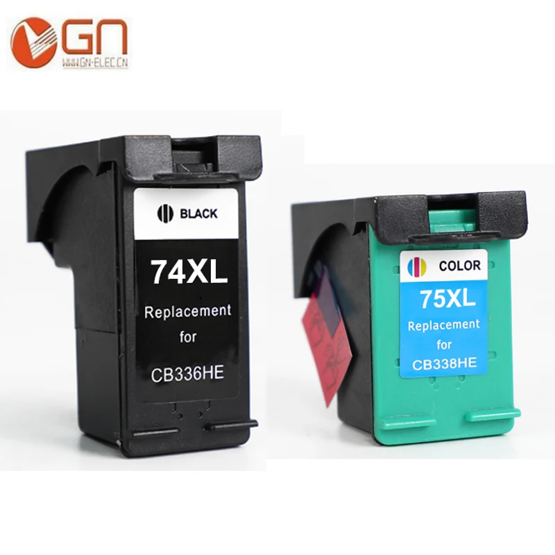GN 74XL 75XL ink cartridge Replacement for HP 74 75 use for Photosmart C4200 C5200 C4300 Officejet J5780 C4280 4345 4380
GN 74XL 75XL ink cartridge Replacement for HP 74 75 use for Photosmart C4200 C5200 C4300 Officejet J5780 C4280 4345 4380