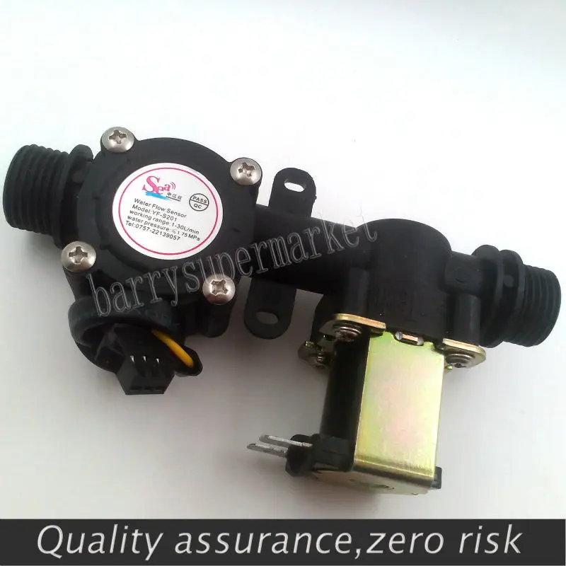 Water flow meter sensor indicator counter with Solenoid Valve automatic billing system for Water heaters water dispenser G1/2 Water flow meter sensor indicator counter with Solenoid Valve automatic billing system for Water heaters water dispenser G1/2<br><br>Aliexpress