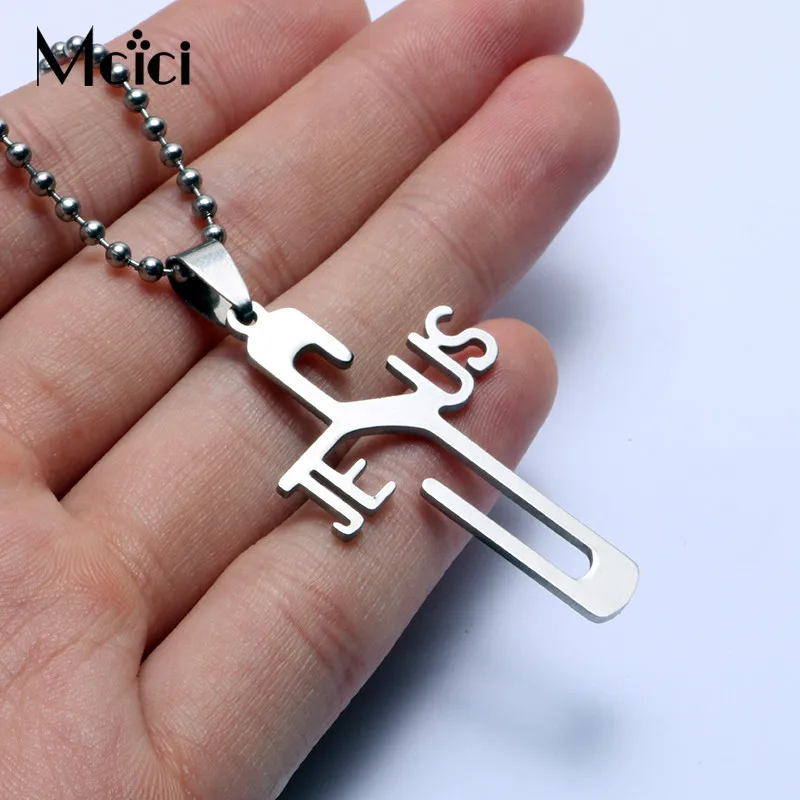 1PC JESUS Cross Pendant with Bead Chain Necklace For Men Unisex Stainless Steel Statement Necklace Jewelry Women Jewelry Gift
1PC JESUS Cross Pendant with Bead Chain Necklace For Men Unisex Stainless Steel Statement Necklace Jewelry Women Jewelry Gift