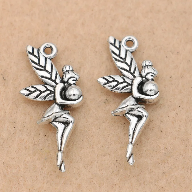 KJjewel Angel Fairy Charms Pendants For Jewelry Making Bracelet Tibetan Silver Plated DIY Handmade 25X11mm
KJjewel Angel Fairy Charms Pendants For Jewelry Making Bracelet Tibetan Silver Plated DIY Handmade 25X11mm