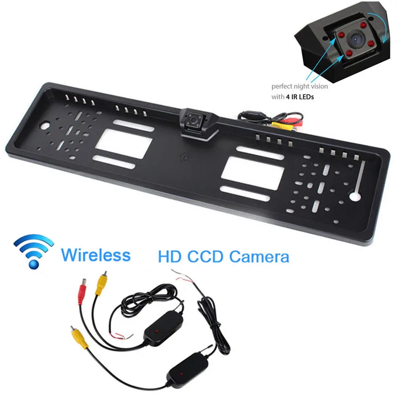 2017 Wireless CCD Europe License Plate Frame Waterproof With 4 IR For Parking Assist Night Vision Waterproof Camera,Free Ship
2017 Wireless CCD Europe License Plate Frame Waterproof With 4 IR For Parking Assist Night Vision Waterproof Camera,Free Ship