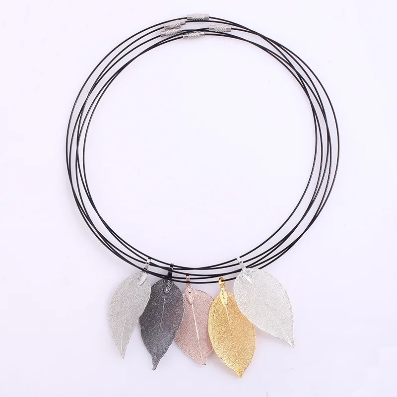 New Arrival 4 Color 100% Real True Natural Leaf Choker Necklaces Leaves Pendant Rope Chain For Women Statement Fine Jewelry Gift
New Arrival 4 Color 100% Real True Natural Leaf Choker Necklaces Leaves Pendant Rope Chain For Women Statement Fine Jewelry Gift