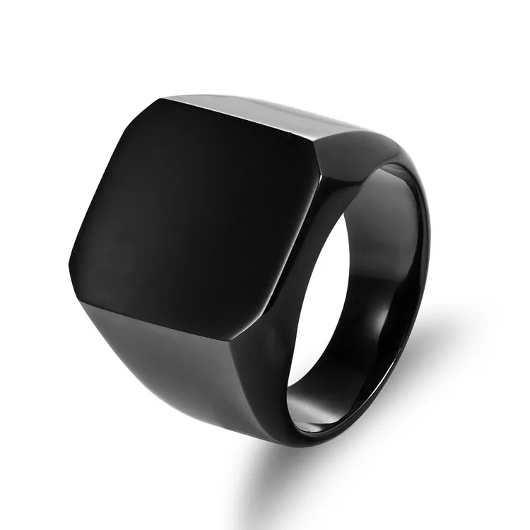 Fashion Rings Square Big Width Punk Rings Stainless Steel Man Finger Silver Black Gold Men Ring Party Jewelry
Fashion Rings Square Big Width Punk Rings Stainless Steel Man Finger Silver Black Gold Men Ring Party Jewelry