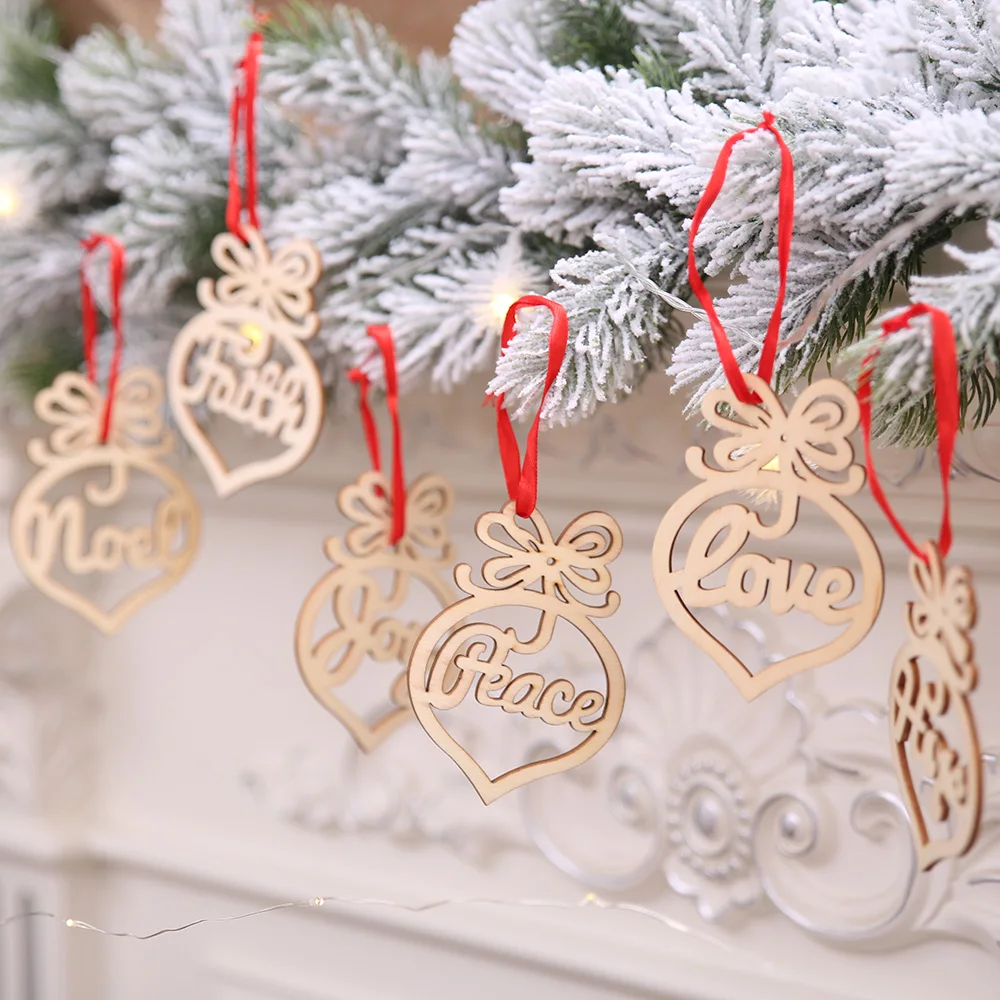 New Christmas accessories, decorative items, wooden love tree pendants, hollow double-sided scene layout, a pack of 6
New Christmas accessories, decorative items, wooden love tree pendants, hollow double-sided scene layout, a pack of 6