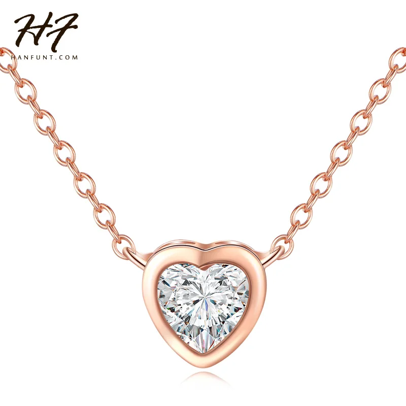 Top Quality Classic Simple Heart Necklace Rose Gold Color CZ Crystal Pendant Fashion Jewelry Gift For Women Wholesale N447
Top Quality Classic Simple Heart Necklace Rose Gold Color CZ Crystal Pendant Fashion Jewelry Gift For Women Wholesale N447