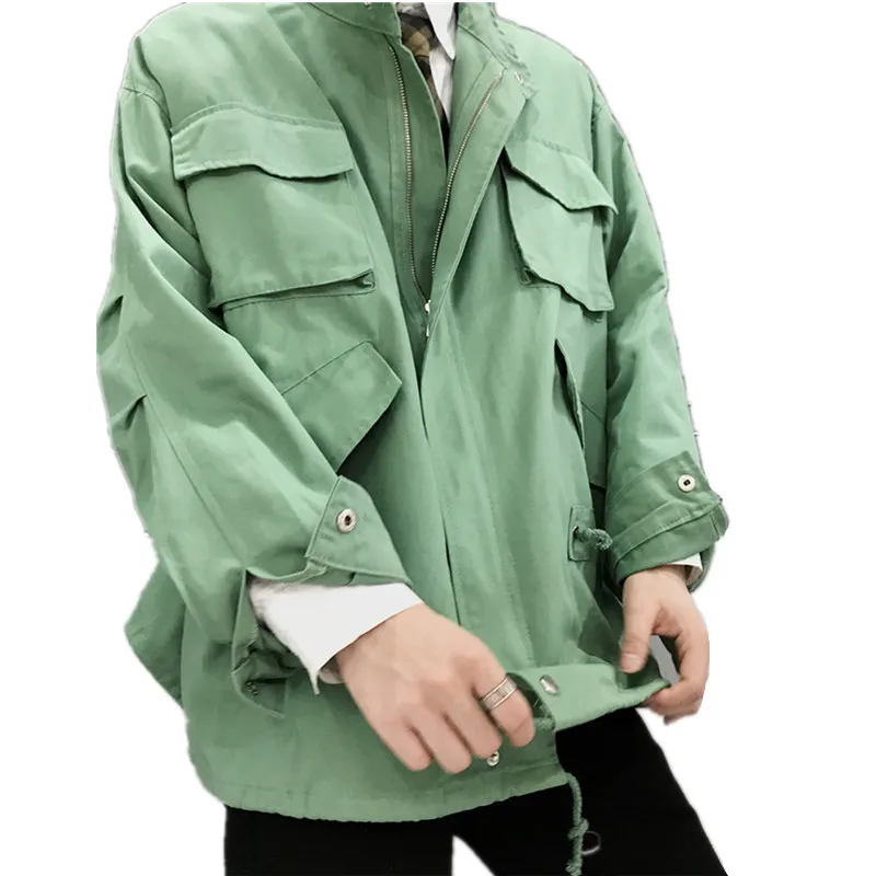 2019 Spring And Autumn New Jacket Men's Collar Shirt Top Hip Hop Solid Color Trend Casual Large Size Pocket Coat
2019 Spring And Autumn New Jacket Men's Collar Shirt Top Hip Hop Solid Color Trend Casual Large Size Pocket Coat