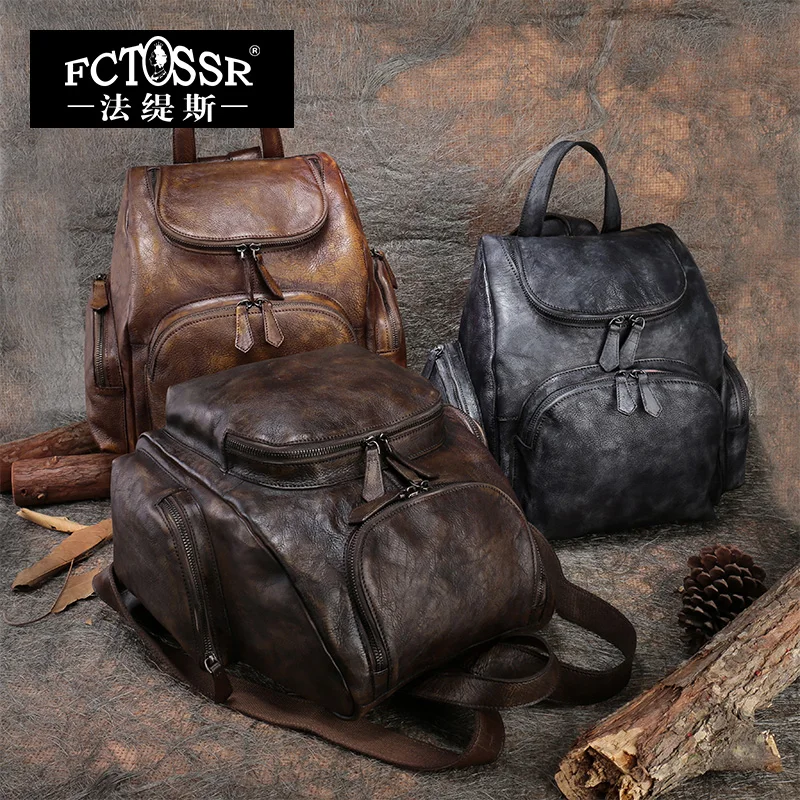 Women Shoulder Bags Handmade Genuine Leather Backpack Female/ Men 2019 Retro Cow Skin Leather School Bags Notebook Rucksack
Women Shoulder Bags Handmade Genuine Leather Backpack Female/ Men 2019 Retro Cow Skin Leather School Bags Notebook Rucksack