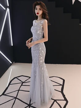 New Dark Grey Sequins Mermaid Long Evening Dresses 2019 Women Formal Elegant Evening Party Wear Special Occasion Dress
New Dark Grey Sequins Mermaid Long Evening Dresses 2019 Women Formal Elegant Evening Party Wear Special Occasion Dress