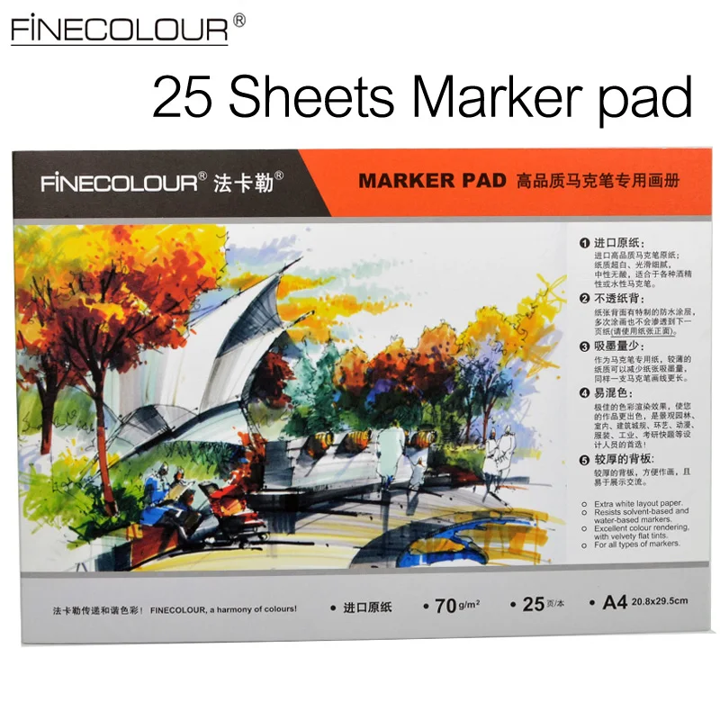 High Quality 70gsm A4 25 Sheets Marker Pad Sketch Book Stationery Notepad Set for Drawing Book Manga School Supplies
High Quality 70gsm A4 25 Sheets Marker Pad Sketch Book Stationery Notepad Set for Drawing Book Manga School Supplies