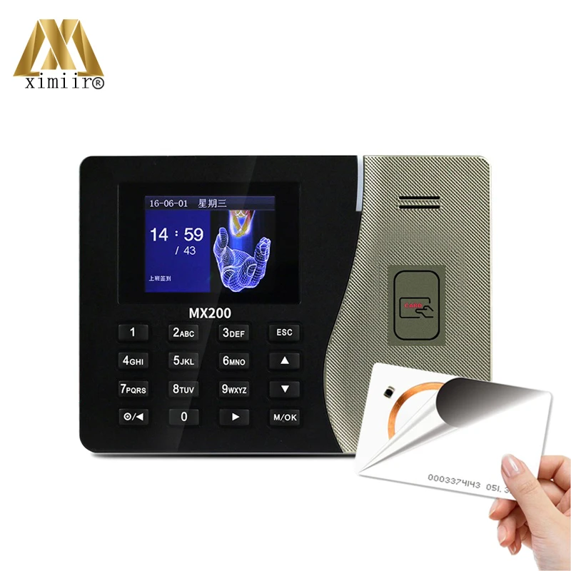Linux System ZK New Arrival MX200 Card Time Attendance With 125KHz RFID Card Time Clock Office Time Terminal
Linux System ZK New Arrival MX200 Card Time Attendance With 125KHz RFID Card Time Clock Office Time Terminal