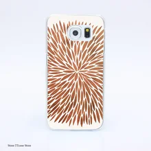 2855G Rose Gold Burst Print Hard Transparent Case Cover for Galaxy S3 S4 S5 & Mini S6 S7 & edge