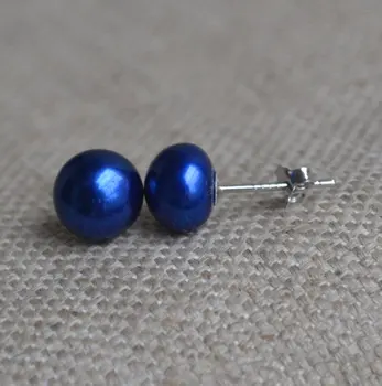 New Perfect Pearl Earrings,6-7mm Blue Color Freshwater Pearl Stud Earrings 925 Silver Jewelry
New Perfect Pearl Earrings,6-7mm Blue Color Freshwater Pearl Stud Earrings 925 Silver Jewelry