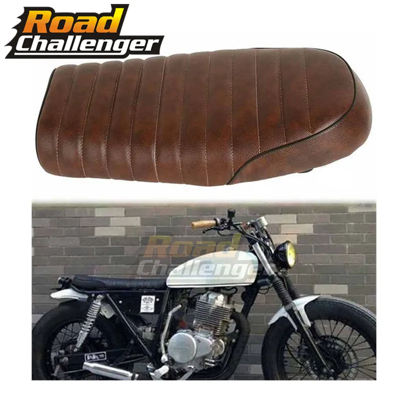 Brown Motorcycle Cafe Racer Seat Scrambler Vintage Flat Saddle Flat pan Retro Seat For Honda CB350 CB450 CB750 CB200
Brown Motorcycle Cafe Racer Seat Scrambler Vintage Flat Saddle Flat pan Retro Seat For Honda CB350 CB450 CB750 CB200