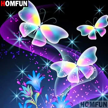 HOMFUN Full Square/Round Drill 5D DIY Diamond Painting "Light butterfly" 3D Diamond Embroidery Cross Stitch Home Decor A20049
HOMFUN Full Square/Round Drill 5D DIY Diamond Painting "Light butterfly" 3D Diamond Embroidery Cross Stitch Home Decor A20049