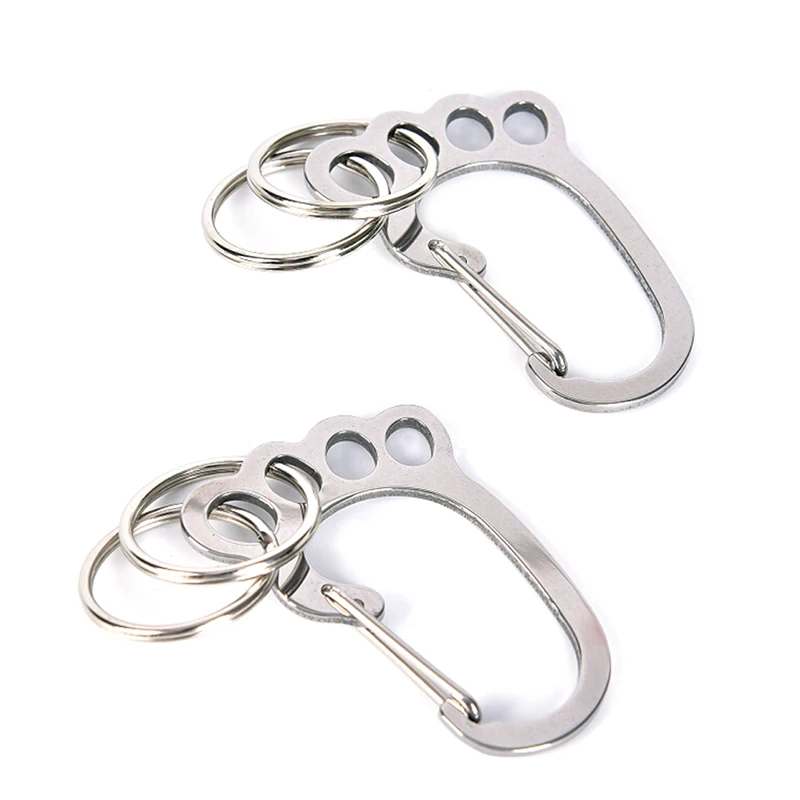 1pc Stainless Steel Small Foot Shape Keychain Cute Key Ring Hook Outdoor Camping Hiking Buckle Carabiner Key Holder
1pc Stainless Steel Small Foot Shape Keychain Cute Key Ring Hook Outdoor Camping Hiking Buckle Carabiner Key Holder