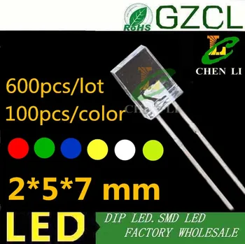 5mm DIP LED red/green/blue/yellow/white 2x5x7mm square led water clear LED light diode 257 LIGHT LED
5mm DIP LED red/green/blue/yellow/white 2x5x7mm square led water clear LED light diode 257 LIGHT LED