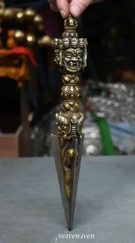 christmas 12.4" Old Tibetan Red Copper Coral Mahakala Buddha Phurba Dagger Holder Box halloween
christmas 12.4" Old Tibetan Red Copper Coral Mahakala Buddha Phurba Dagger Holder Box halloween