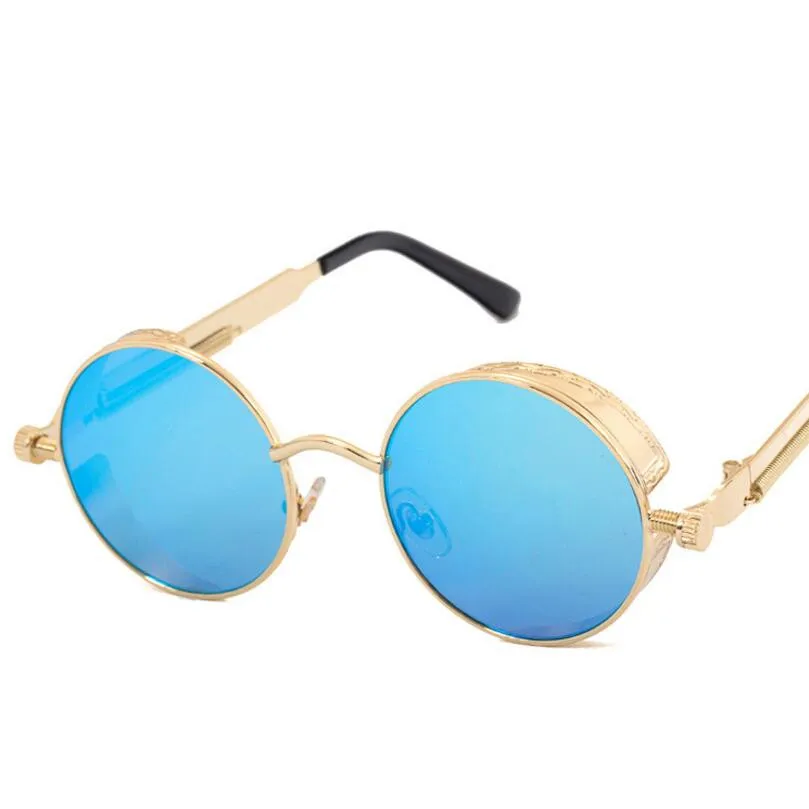Men Gothic Steampunk Sunglasses Coating Mirrored Round Circle Sun glasses Retro Vintage Gafas Masculino Sol UV400 New
Men Gothic Steampunk Sunglasses Coating Mirrored Round Circle Sun glasses Retro Vintage Gafas Masculino Sol UV400 New