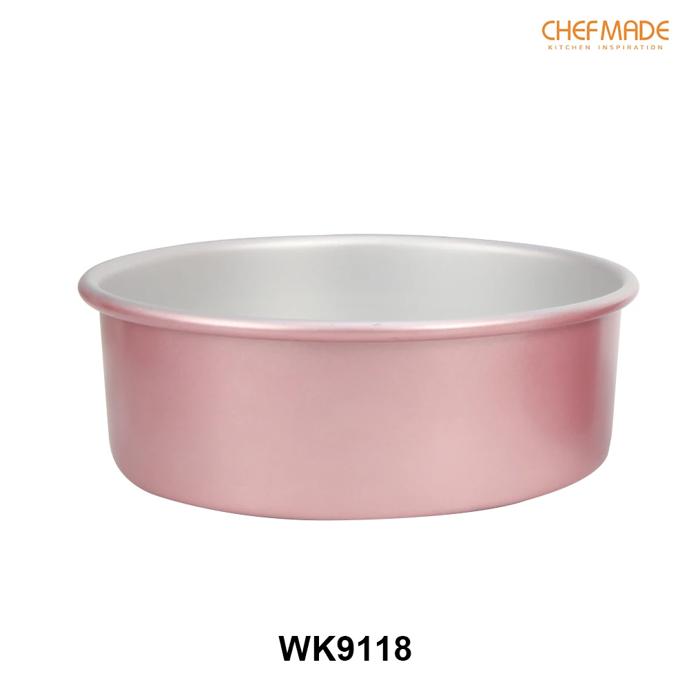 CHEFMADE Anodized Round Cake Mold with Removable Bottom,8-Inch Non-Stick Anodized Cake Pan,FDA Approved For Kitchen Oven Baking
CHEFMADE Anodized Round Cake Mold with Removable Bottom,8-Inch Non-Stick Anodized Cake Pan,FDA Approved For Kitchen Oven Baking