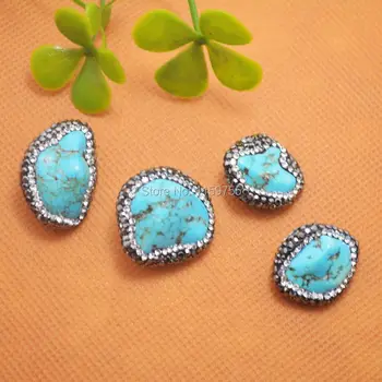 New Design 8Pcs Paved Crystal Rhinestone Beads Freeform Nugget Blue Howlite Stones Beads fit Fashion jewelry making
New Design 8Pcs Paved Crystal Rhinestone Beads Freeform Nugget Blue Howlite Stones Beads fit Fashion jewelry making