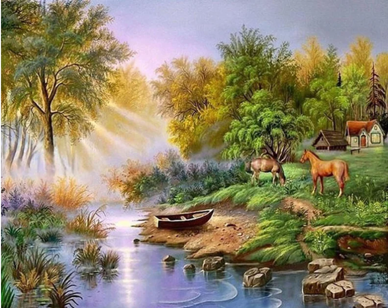 DIY 5D Diamond Embroidery Diamond Painting Landscape Animal Round Diamond Cross Stitch Kits Home Decoration gift
DIY 5D Diamond Embroidery Diamond Painting Landscape Animal Round Diamond Cross Stitch Kits Home Decoration gift