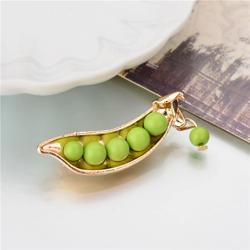 Fashion Japanese Style Cute Green Pea Brooch Gold-color Statement Accessory Sweater Collar Brooch Pin Sweater Suit Brooch
Fashion Japanese Style Cute Green Pea Brooch Gold-color Statement Accessory Sweater Collar Brooch Pin Sweater Suit Brooch